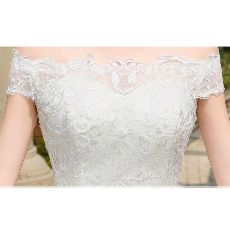 ウエディングドレス 白 花嫁 ベアトップ オフショルダー ロングドレス パーティードレス 結婚式 二