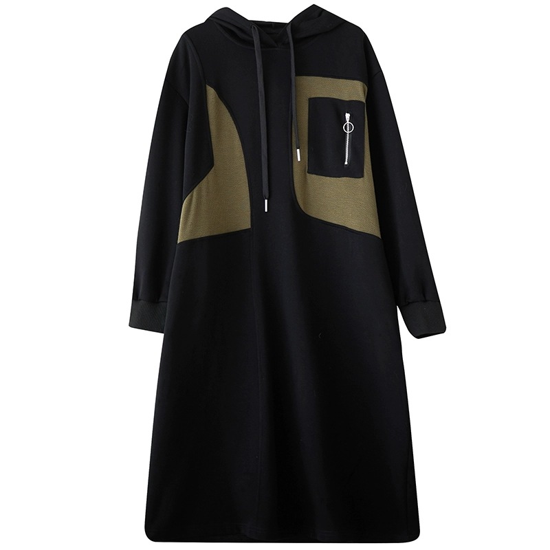 2024春冬の新型ロングワンピース怠惰なパーカーTシャツワンピーススウエットパーカーロンT 2024春冬の新型ロングワンピース怠惰なパーカーTシャツワンピーススウエットパーカーロンT