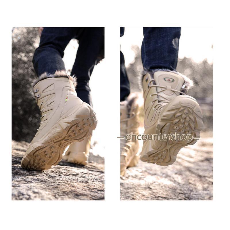 新品 大人気 ロングブーツ メンズ 裏起毛 作業用 スキー ワークブーツ ボア 雪靴 シューズ カジュアル 撥水 厚底 アウトドア 防滑