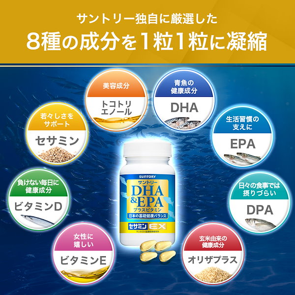 Qoo10] Suntory Wellness サントリー 公式 DHA&EPA＋セサミ