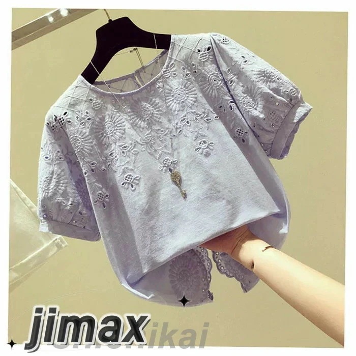 ブラウス レディース 40代 春夏新作 オシャレブラウス レースシャツ 半袖トップス パフスリーブブラウス 大人 通勤 ゆったり シャツ 韓国風 30代 50代