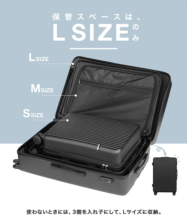 Qoo10 kevala 3点スーツケース 3サイズSET 2wa