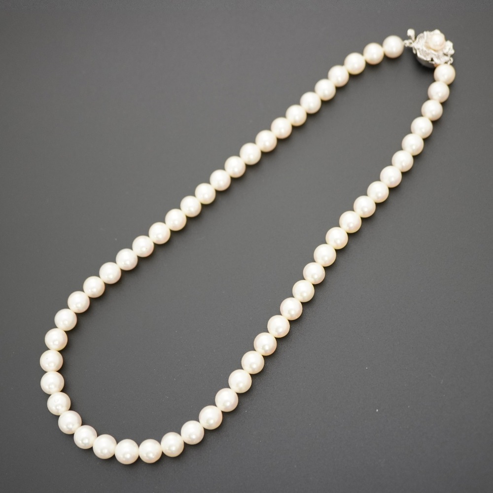 美品 7.5-8mm アコヤ 真珠パール ネックレス アコヤ真珠/シルバー パール 0024【中古】 レディース 美品 7.5-8mm アコヤ 真珠パール ネックレス アコヤ真珠/シルバー パール 0024【中古】 レディース