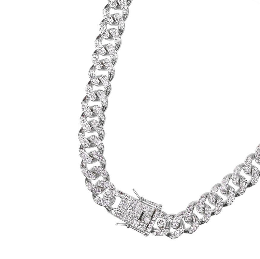 [BTS Jin/2pm ジュノ 着用]レーニンストーン クバンチェーンネックレス13mm(silver) 韓国人気ブランド 韓国人気ファッション 人気ジュエリー