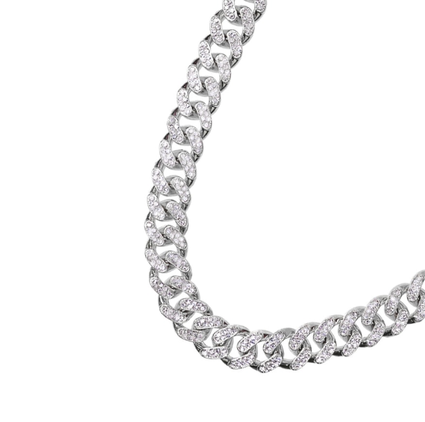 [BTS Jin/2pm ジュノ 着用]レーニンストーン クバンチェーンネックレス13mm(silver) 韓国人気ブランド 韓国人気ファッション 人気ジュエリー