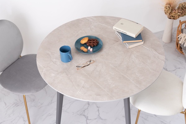 ラウンドテーブル 大理石調 大理石 韓国インテリア シンプル おしゃれ スタイリッシュ 直径90cm 90×90 丸テーブル テーブル ダイニングテーブル つくえ 食卓 韓国 北欧 ストーン かわいい