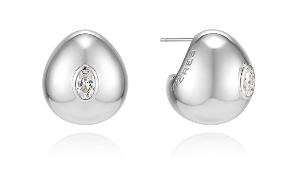 HYERES LOR] Champagne Full Moon Brass Point Almond Earring