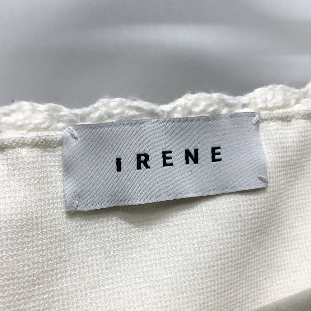 IRENE アイレネ キャミソール 19S81010 鍵編み ニットレイヤート キャミソール トップス キャミソール コットン ホワイト mdprevattcaulkingandwaterproofing.com