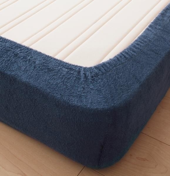 20色から選べる！ザブザブ洗えて気持ちいい！コットンタオルのパッド/シーツ [ボックスシーツのみ] キング アイボリー