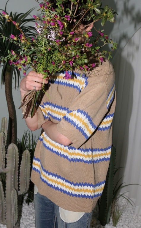 Qoo10] MISTER CHILD 男女共用 / ZIGZAG KNIT T