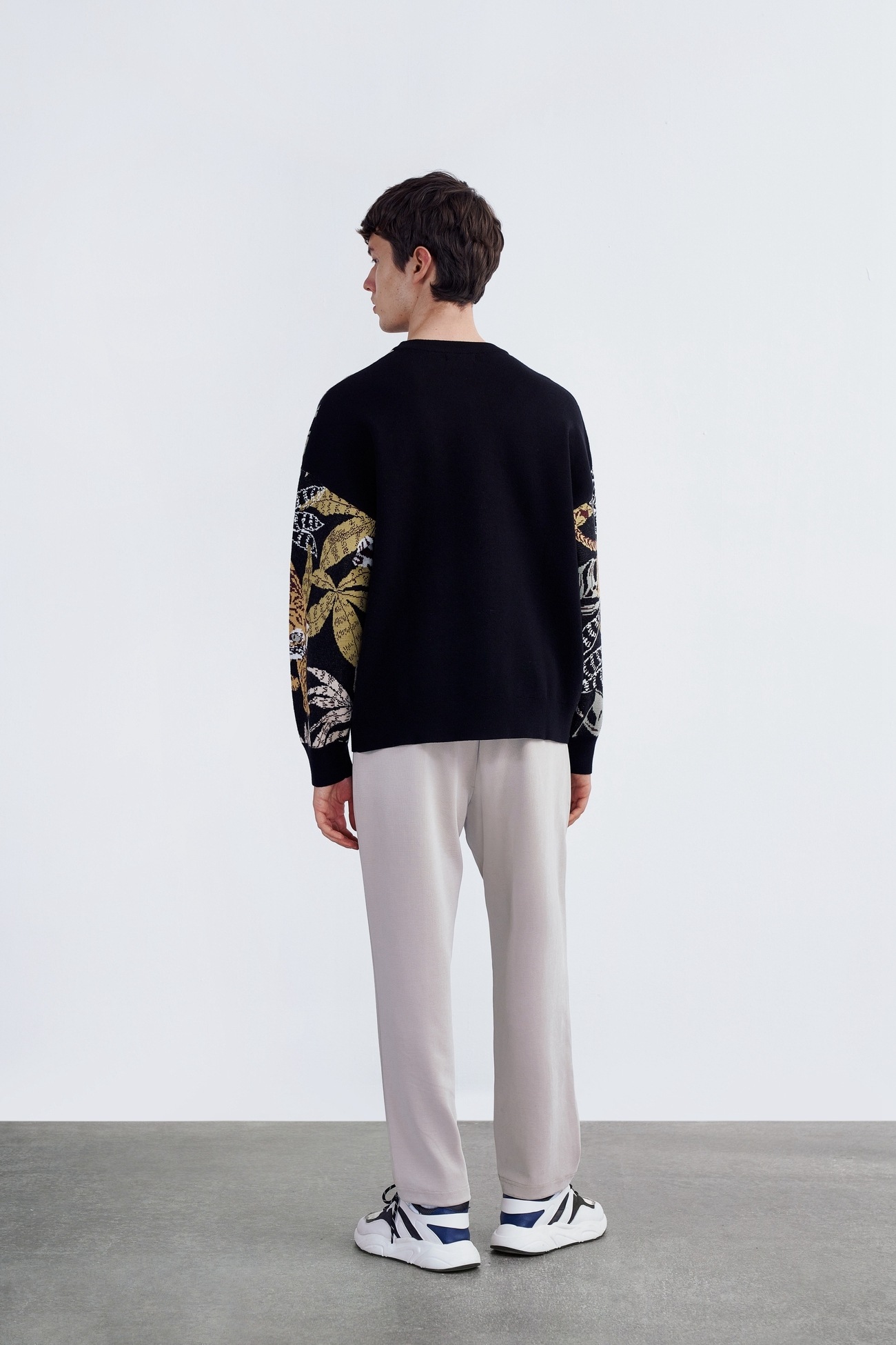 春 秋 冬 メンズ ナショナルタイド ダークウィンド タイガープリント セーター ニットTシャツ 個性的なデザイン XS S M 個性的 トップス Tシャツ シャツ ニットソー 袖あり 長袖 きれいめ