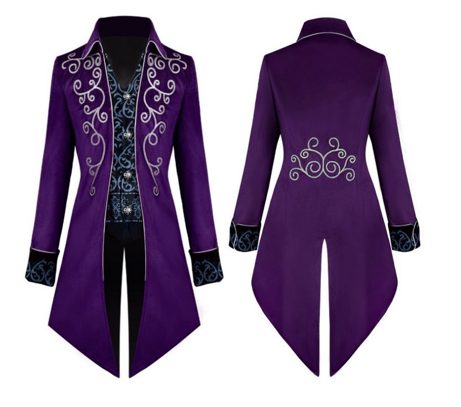 【24H時間限定特壳】新作ハロウィンタキシード中世服装中で長いパンク男性コート 【24H時間限定特壳】新作ハロウィンタキシード中世服装中で長いパンク男性コート