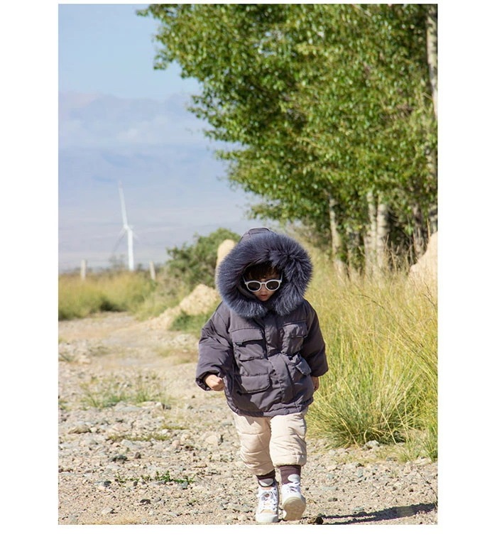 ダウンコート　キッズ　アウター ダウンジャケット 　コート 子供服 女の子 男の子　コート ジャケット 長袖 ラクーンファー付き あたたかい こども 防寒 子ども服 アウトドア 90/100