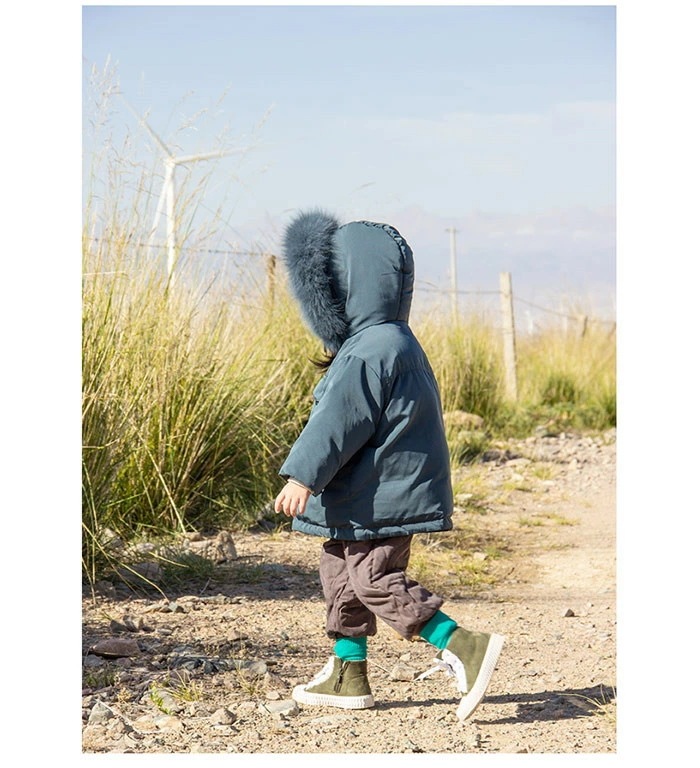 ダウンコート　キッズ　アウター ダウンジャケット 　コート 子供服 女の子 男の子　コート ジャケット 長袖 ラクーンファー付き あたたかい こども 防寒 子ども服 アウトドア 90/100