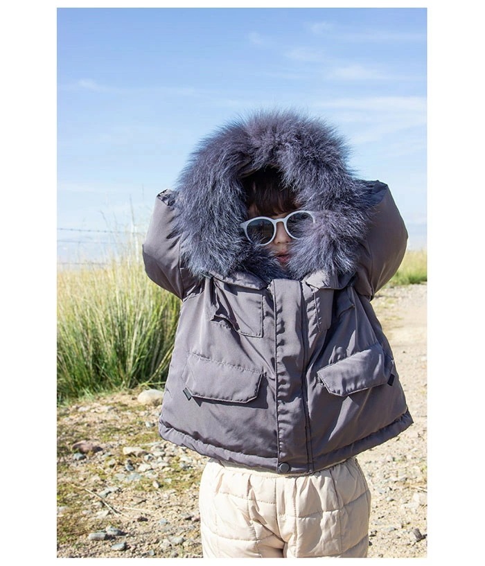 ダウンコート　キッズ　アウター ダウンジャケット 　コート 子供服 女の子 男の子　コート ジャケット 長袖 ラクーンファー付き あたたかい こども 防寒 子ども服 アウトドア 90/100