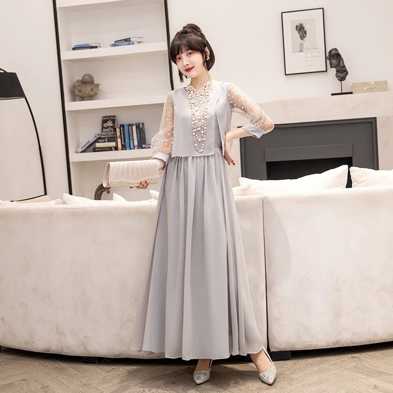 新作 2024新作 ドレス 結婚式 お呼ばれ パーディー ミモレ丈 パーティードレス レースドレス ワンピース おしゃれ シフォン