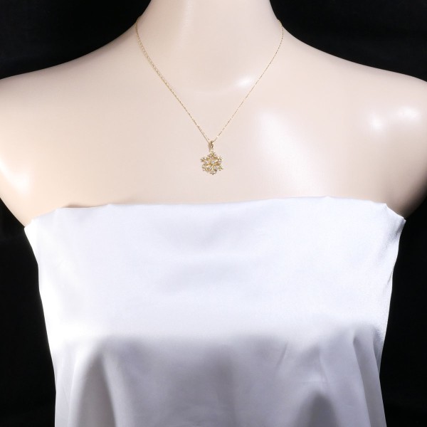 K18 18金 YG イエローゴールド ネックレス ダイヤ 0.50 約39cm ジュエリー 中古 K18 18金 YG イエローゴールド ネックレス ダイヤ 0.50 約39cm ジュエリー 中古