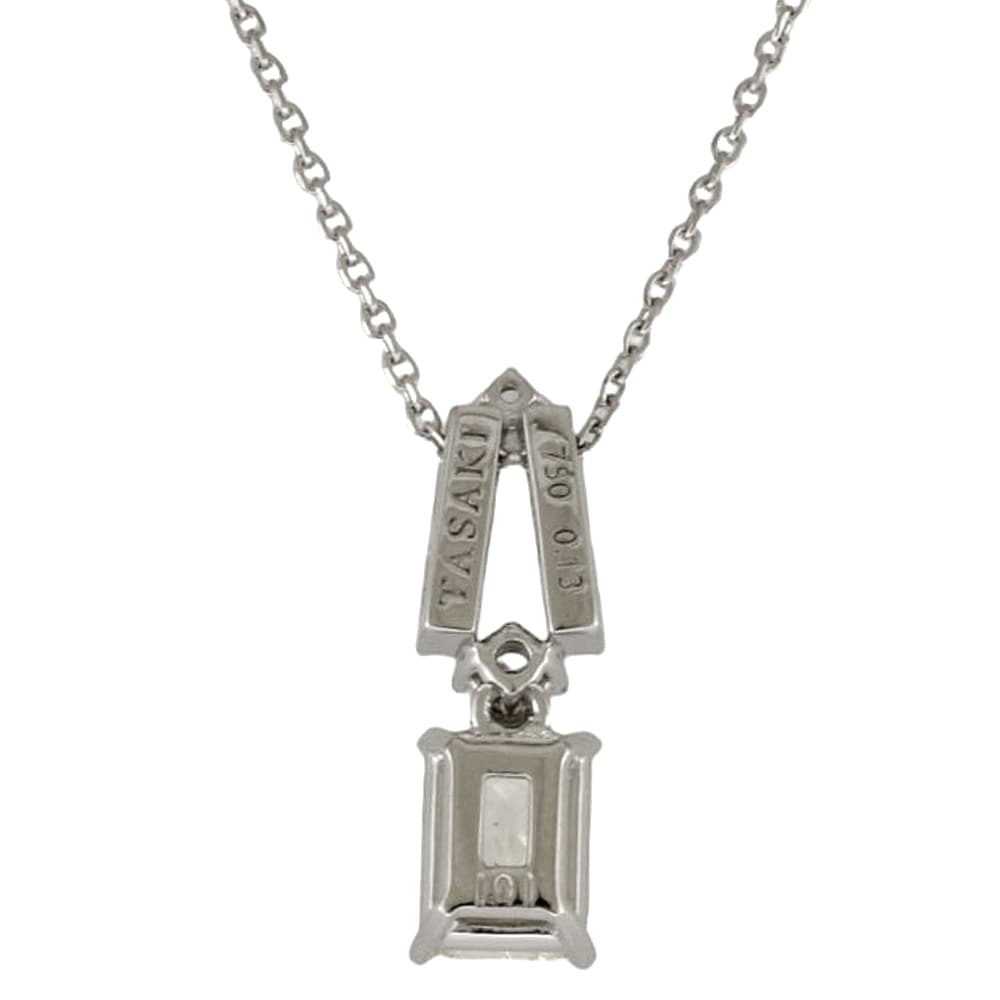 タサキ ネックレス 18金 K18ホワイトゴールド ダイヤモンド TASAKI 中古 美品