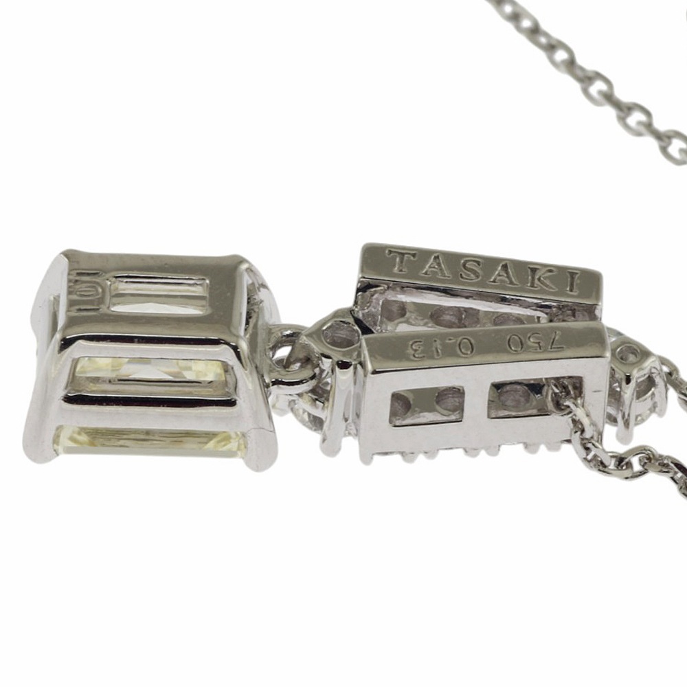 タサキ ネックレス 18金 K18ホワイトゴールド ダイヤモンド TASAKI 中古 美品