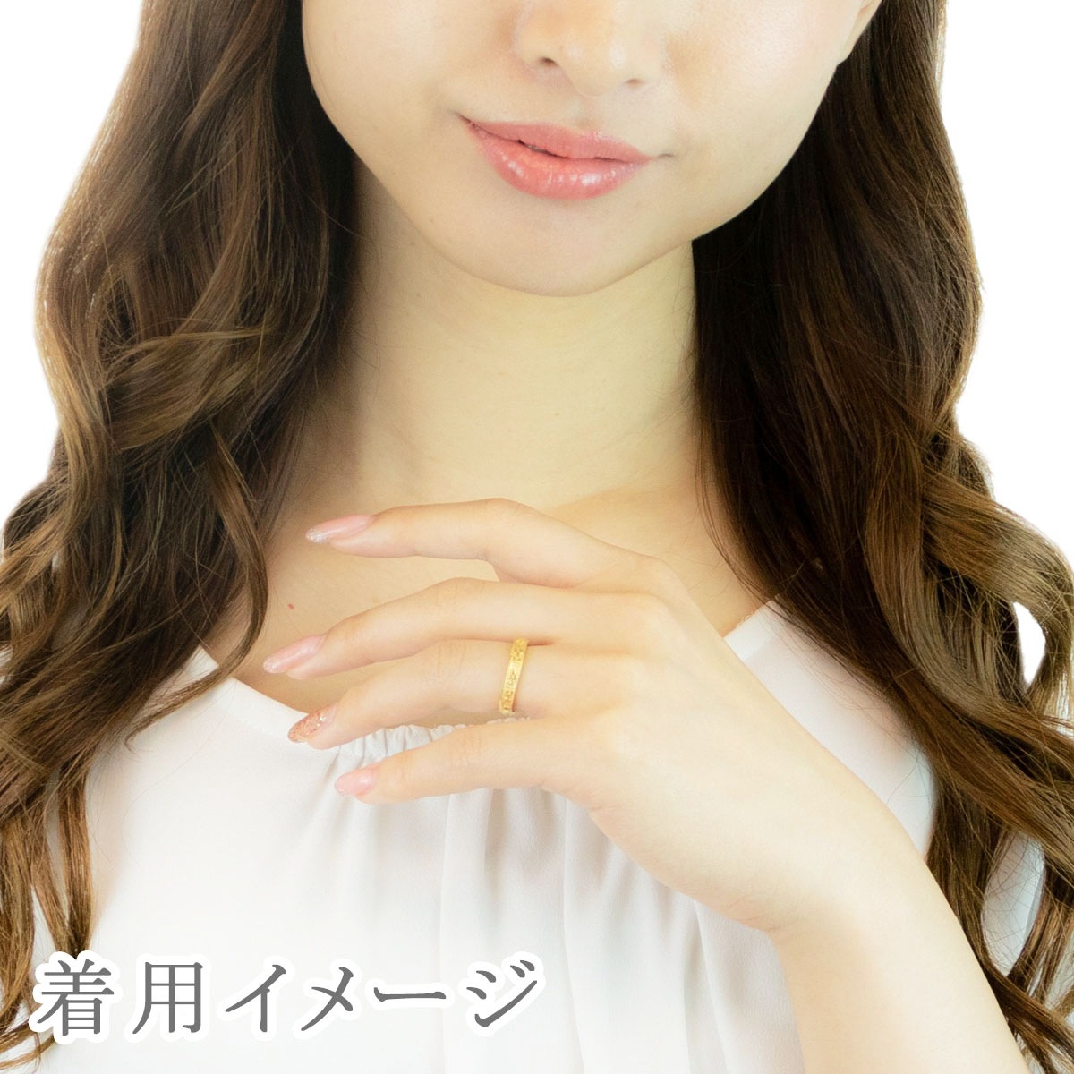 ペアリング レディース メンズ ユニセックス マリッジリング 結婚指輪 沖縄製 ミンサー柄 トラベルジュエリー 18金イエローゴールド K18YG シンプル キレイ 可憐 繊細 立体的 彫刻 高級感