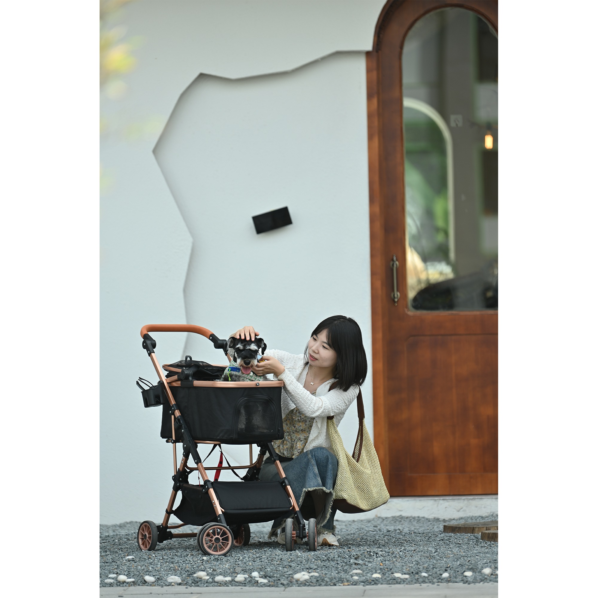 ペットカートアルミ製 分離式 取り外し可能 折りたたみ 多頭 中型犬 小型犬 猫 2way 軽量 ストッパー付き 4輪 組立簡単 工具不要 介護用 ドッグカート ペットバギー 犬 猫 動物 ペ