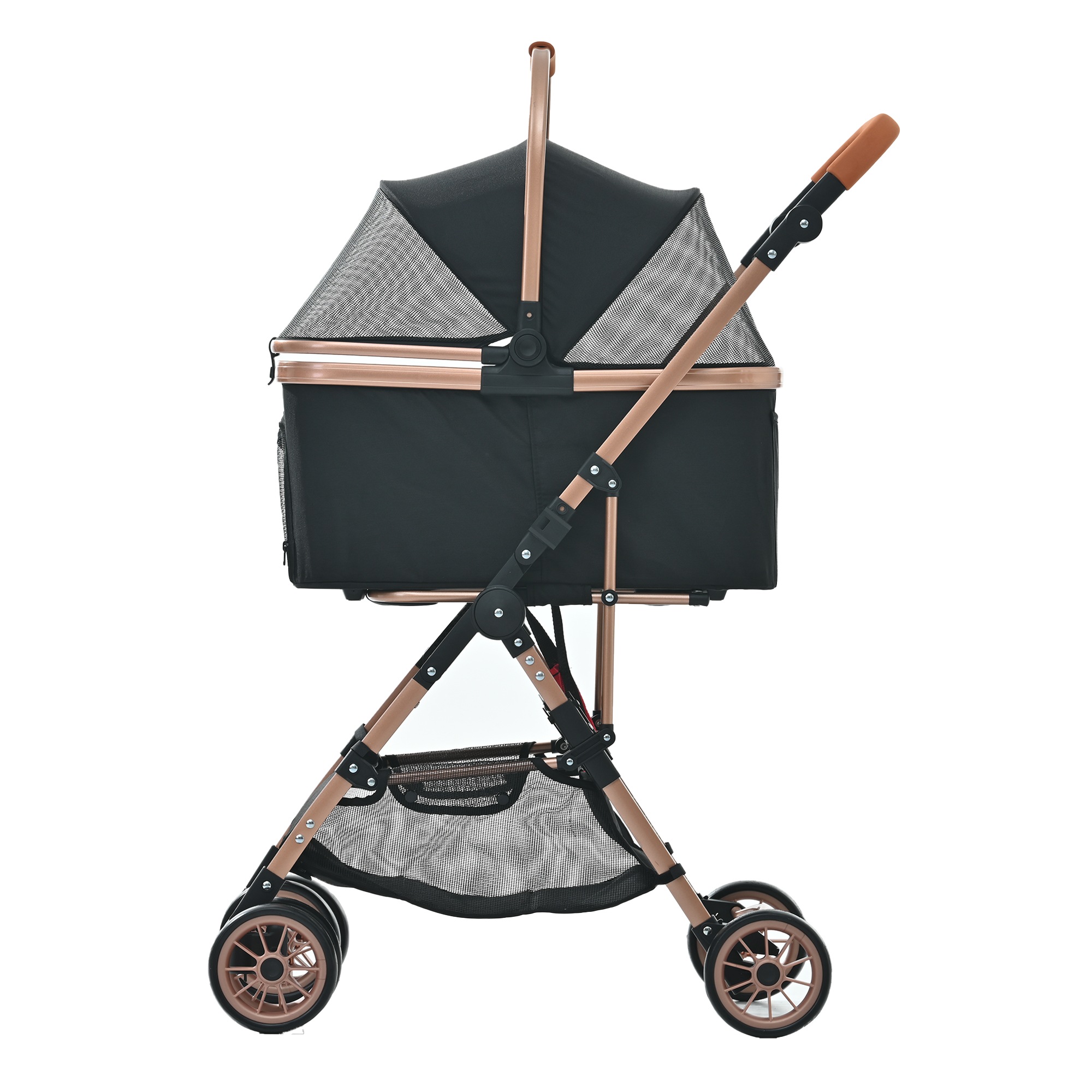 ペットカートアルミ製 分離式 取り外し可能 折りたたみ 多頭 中型犬 小型犬 猫 2way 軽量 ストッパー付き 4輪 組立簡単 工具不要 介護用 ドッグカート ペットバギー 犬 猫 動物 ペ