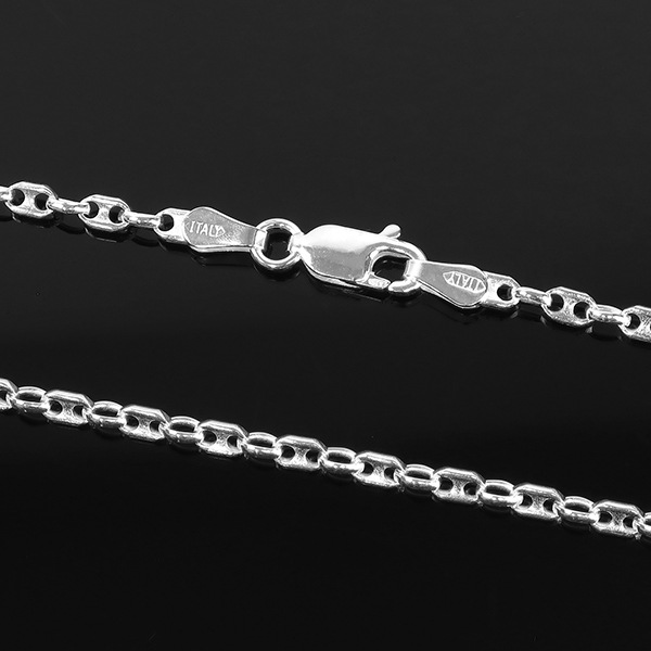 シルバーチェーン ネックレス チェーン パフ マリナチェーン 幅約2.5mm 50cm シルバーチェーン ネックレス チェーン パフ マリナチェーン 幅約2.5mm 50cm