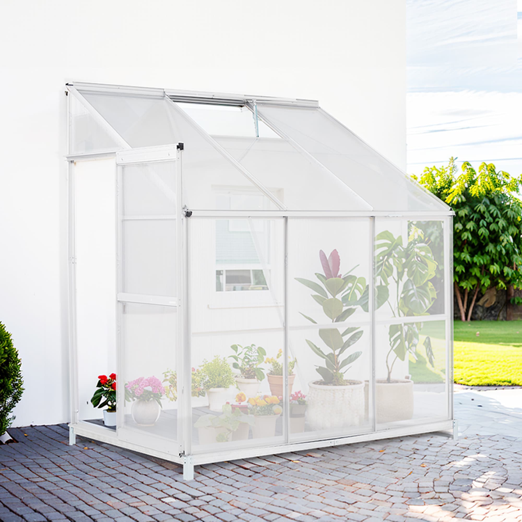 1645アルミ温室 家庭用温室 大型 190*122*213cm 花園温室 温室 家庭用 家庭菜園 ガーデンハウス 植物 栽培 小屋 収納庫 多機能 耐久性 ポリカーボネート 軽量 高強度 アルミフレ 1645アルミ温室 家庭用温室 大型 190*122*213cm 花園温室 温室 家庭用 家庭菜園 ガーデンハウス 植物 栽培 小屋 収納庫 多機能 耐久性 ポリカーボネート 軽量 高強度 アルミフレ