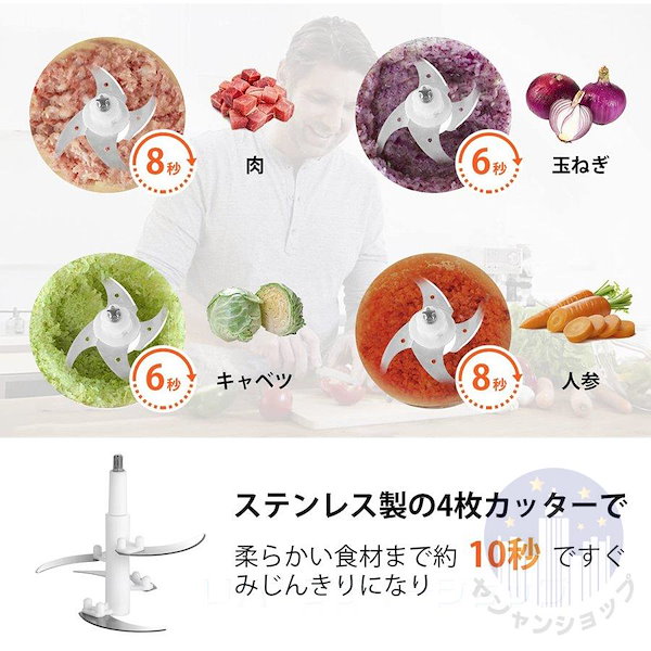 Qoo10] フードプロセッサー 小型 電動 フードチ