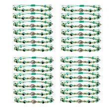 24 個グリーン聖ジュードブレスレットロザリオ手作りメキシコブレスレットサンジュダスタデオ手作りジュエリー完璧なギフト 24 個グリーン聖ジュードブレスレットロザリオ手作りメキシコブレスレットサンジュダスタデオ手作りジュエリー完璧なギフト