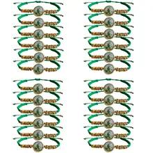 24 個グリーン聖ジュードブレスレットロザリオ手作りメキシコブレスレットサンジュダスタデオ手作りジュエリー完璧なギフト 24 個グリーン聖ジュードブレスレットロザリオ手作りメキシコブレスレットサンジュダスタデオ手作りジュエリー完璧なギフト