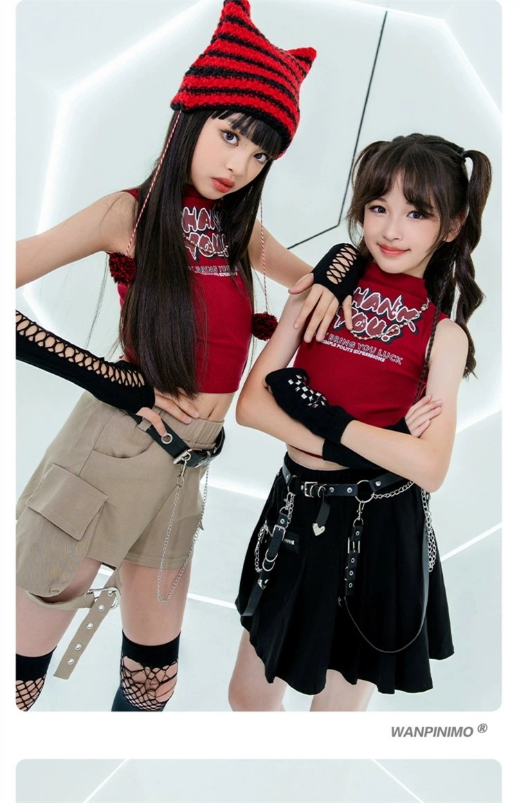 ワインレッド タンクトップ ダンス衣装 女の子 へそ出し ベージュ 短パン ブラック スカート チュール アームカバー 手袋 靴下 キッズ ジャズ Y2K 子供服 ヒップホップ 応援団 団体服 ジュニ ワインレッド タンクトップ ダンス衣装 女の子 へそ出し ベージュ 短パン ブラック スカート チュール アームカバー 手袋 靴下 キッズ ジャズ Y2K 子供服 ヒップホップ 応援団 団体服 ジュニ