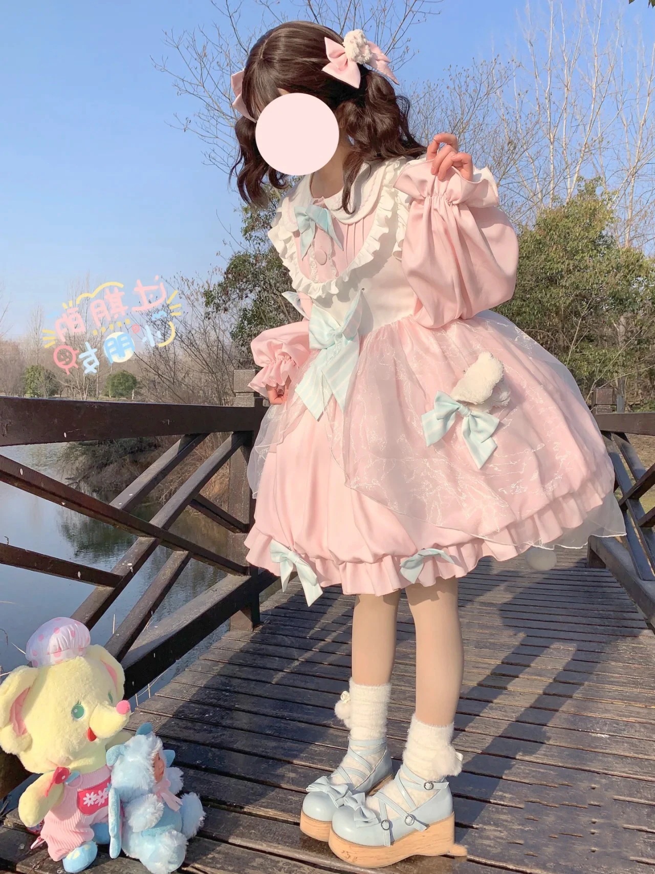 ロリータ秋冬新作ワンピースlolita可愛い長袖メッシュお姫様スカート大童百タックロリータスカート ロリータ秋冬新作ワンピースlolita可愛い長袖メッシュお姫様スカート大童百タックロリータスカート