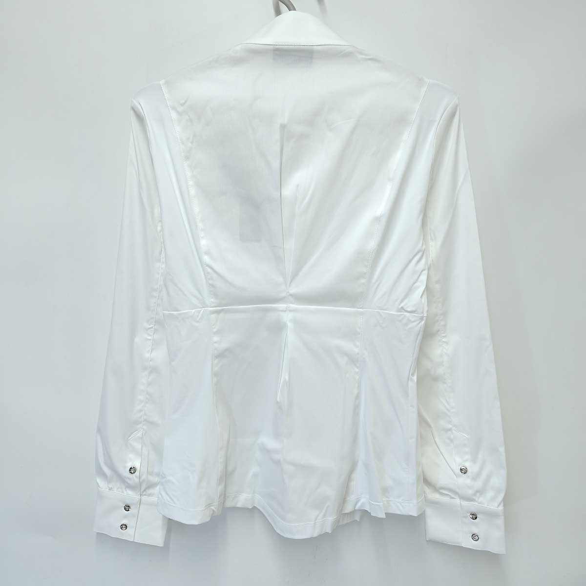 【中古・未使用品】 Sady 長袖 シャツ ハーフ 競技用シャツ EQUILINE 13199 ホワイト P07626 乗馬 馬術