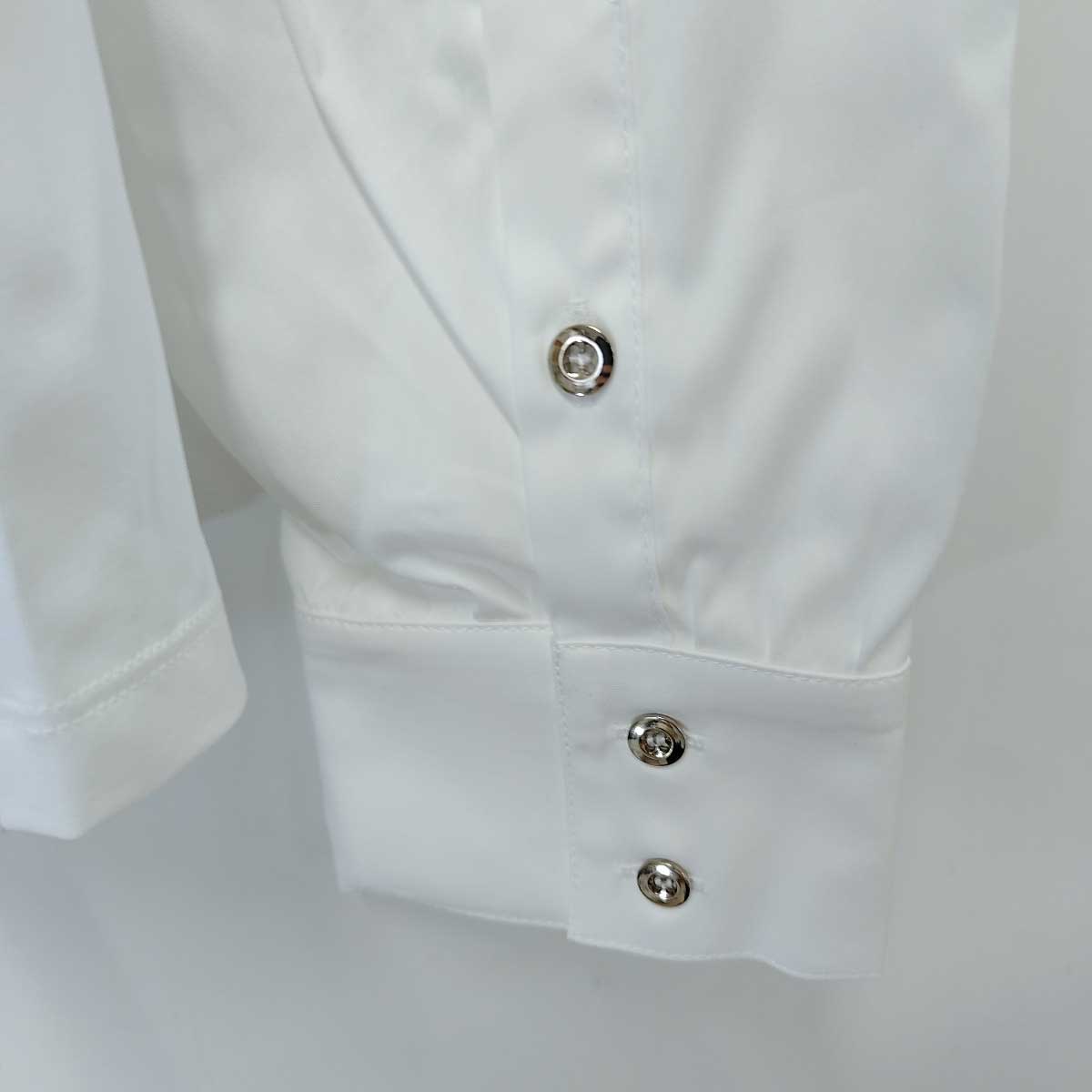 【中古・未使用品】 Sady 長袖 シャツ ハーフ 競技用シャツ EQUILINE 13199 ホワイト P07626 乗馬 馬術