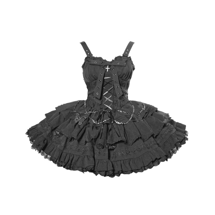 豹は猫オリジナルlolita契約十字jskゴシック甘いワンピースギャルスカートを作った