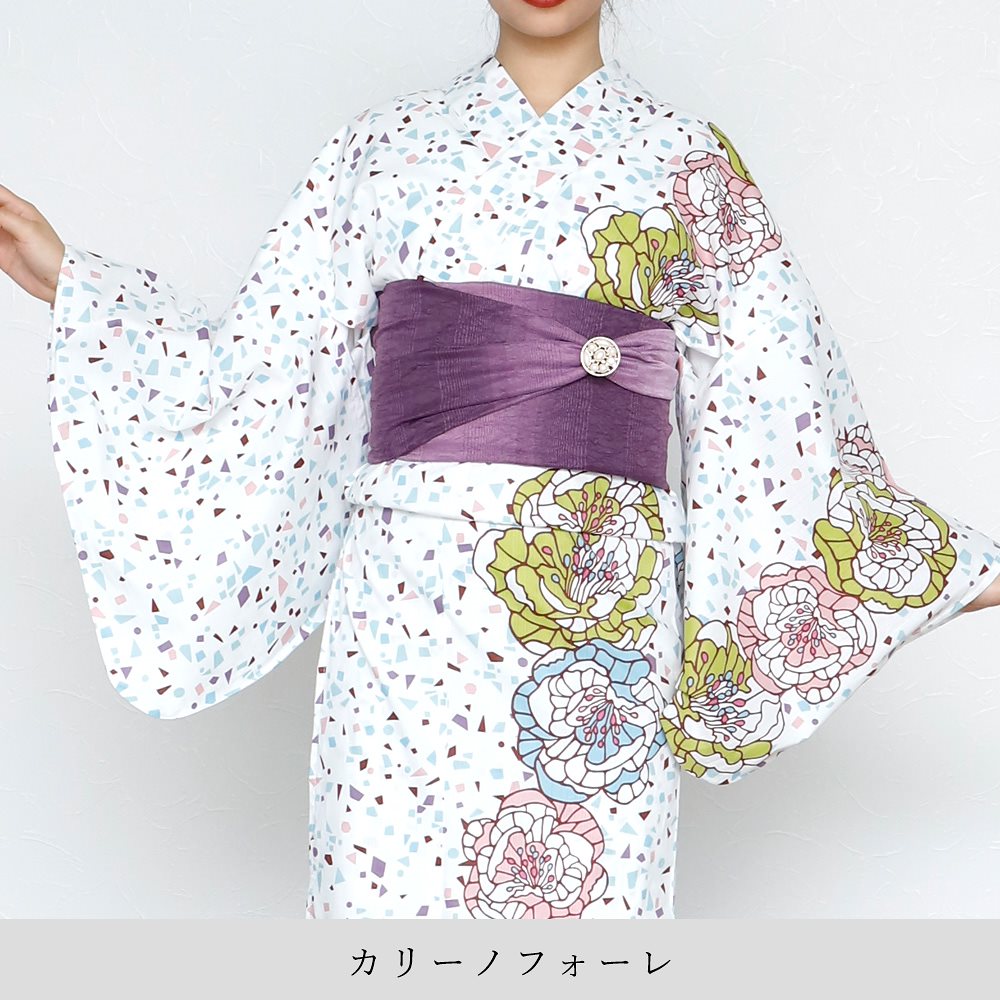 国内発送　女性浴衣　レディース浴衣　浴衣　単品　浴衣単品　仕立て上がり　レトロ　半身　女性用　フ