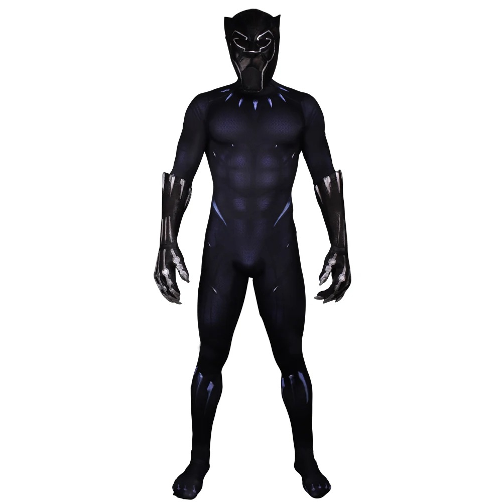 【予約商品】赤字販売 コスプレ衣装 コスチューム マスク付 全身タイツ bodysuits Full Panther Black ブラックパンサー アベンジャーズ：インフィニティウォー