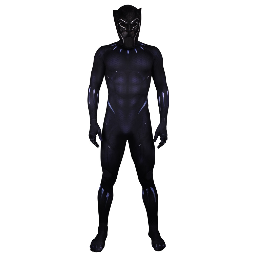 【予約商品】赤字販売 コスプレ衣装 コスチューム マスク付 全身タイツ bodysuits Full Panther Black ブラックパンサー アベンジャーズ：インフィニティウォー