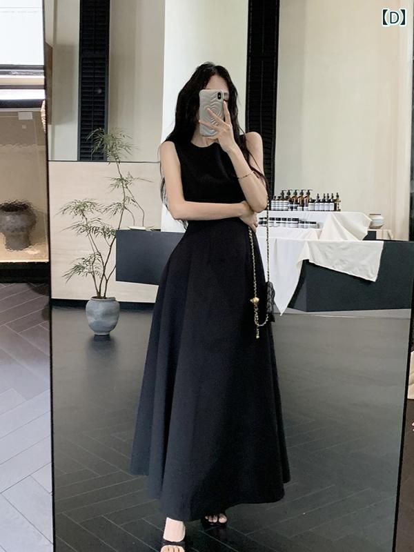 ワンピース ドレス おしゃれ 女性用 ホワイト ドレス 夏 2025 フレンチスタイル ハイエンド ノースリーブベスト スリム ウエスト ロング スカート ワンピース ドレス おしゃれ 女性用 ホワイト ドレス 夏 2025 フレンチスタイル ハイエンド ノースリーブベスト スリム ウエスト ロング スカート