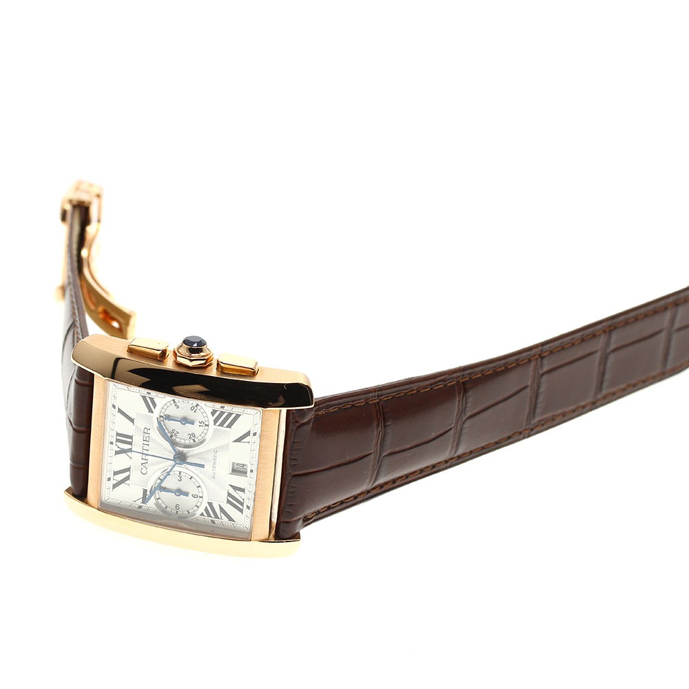 カルティエ CARTIER W5330005 タンクMC クロノグラフ K18PG 自動巻き メンズ 良品 保証書付き_832236【中古】