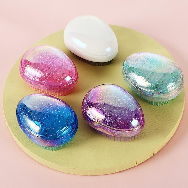 Qoo10] 星空の卵型 ヘアブラシ ヘアマッサージ