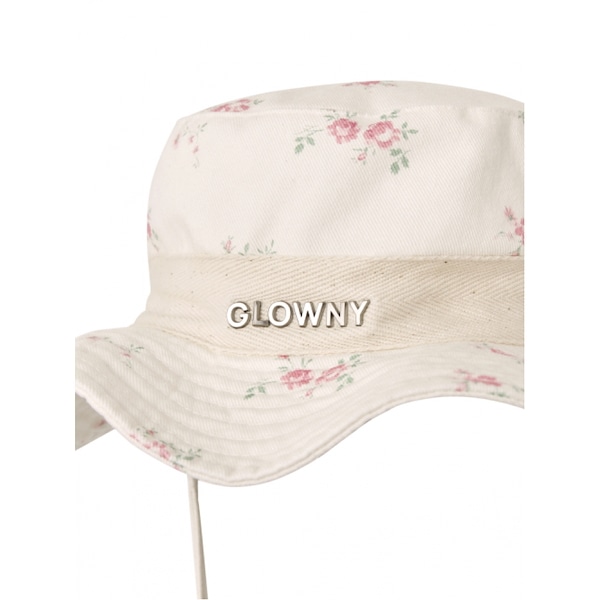GLOWNY 花柄 クルーズツアーハット クリーム色 Qoo10 GLOWNY グロウニークルーズツアーハット 帽子 [