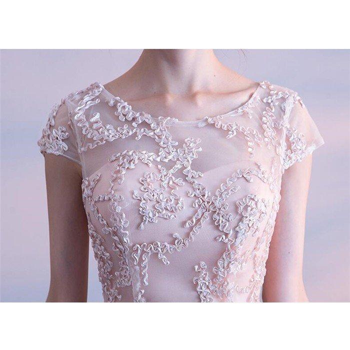 Hot!!!パーティードレス 結婚式 ワンピース ドレス 袖あり ミディアム丈 二次会 卒業式 成人式 謝恩式 食事会 花嫁 着痩せ おしゃれ 上品