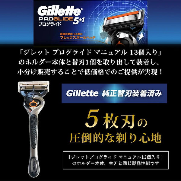 Gillette ジレット プログライド 5+1 マニュアル ホルダー + 替刃