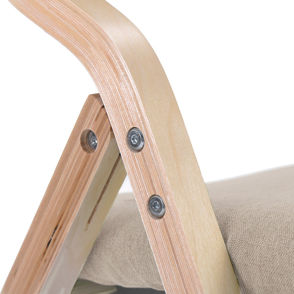 【国内即発送】ベージュ ダイニングチェア PU 木製 椅子 完成品 介護チェア イス 折りたたみチェア カバー洗える　7リビング