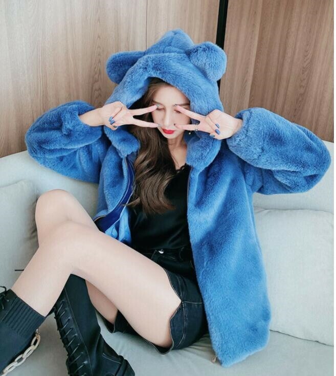 コート うさぎ 大きいサイズ パーカー ペアルック クマ耳 コート 熊耳 かわいい コートジャケット フーディ 可愛い過ぎ 長袖 秋冬 萌え萌え系 女性 高校生 中学生 入学式dd232c0