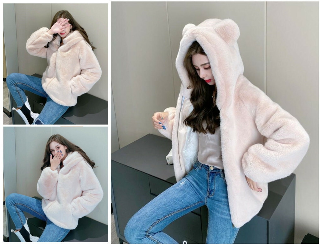 コート うさぎ 大きいサイズ パーカー ペアルック クマ耳 コート 熊耳 かわいい コートジャケット フーディ 可愛い過ぎ 長袖 秋冬 萌え萌え系 女性 高校生 中学生 入学式dd232c0