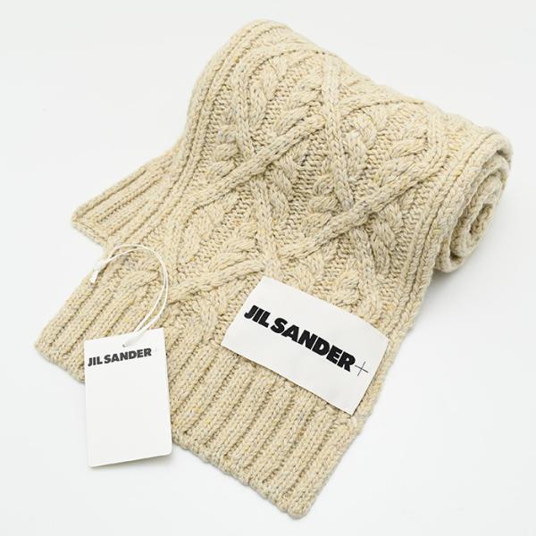 マフラー スカーフ ロゴラベル J40TE0007 J14522 ケーブル レディース ユニセックス MILK 防寒 ベージュ マフラー スカーフ ロゴラベル J40TE0007 J14522 ケーブル レディース ユニセックス MILK 防寒 ベージュ