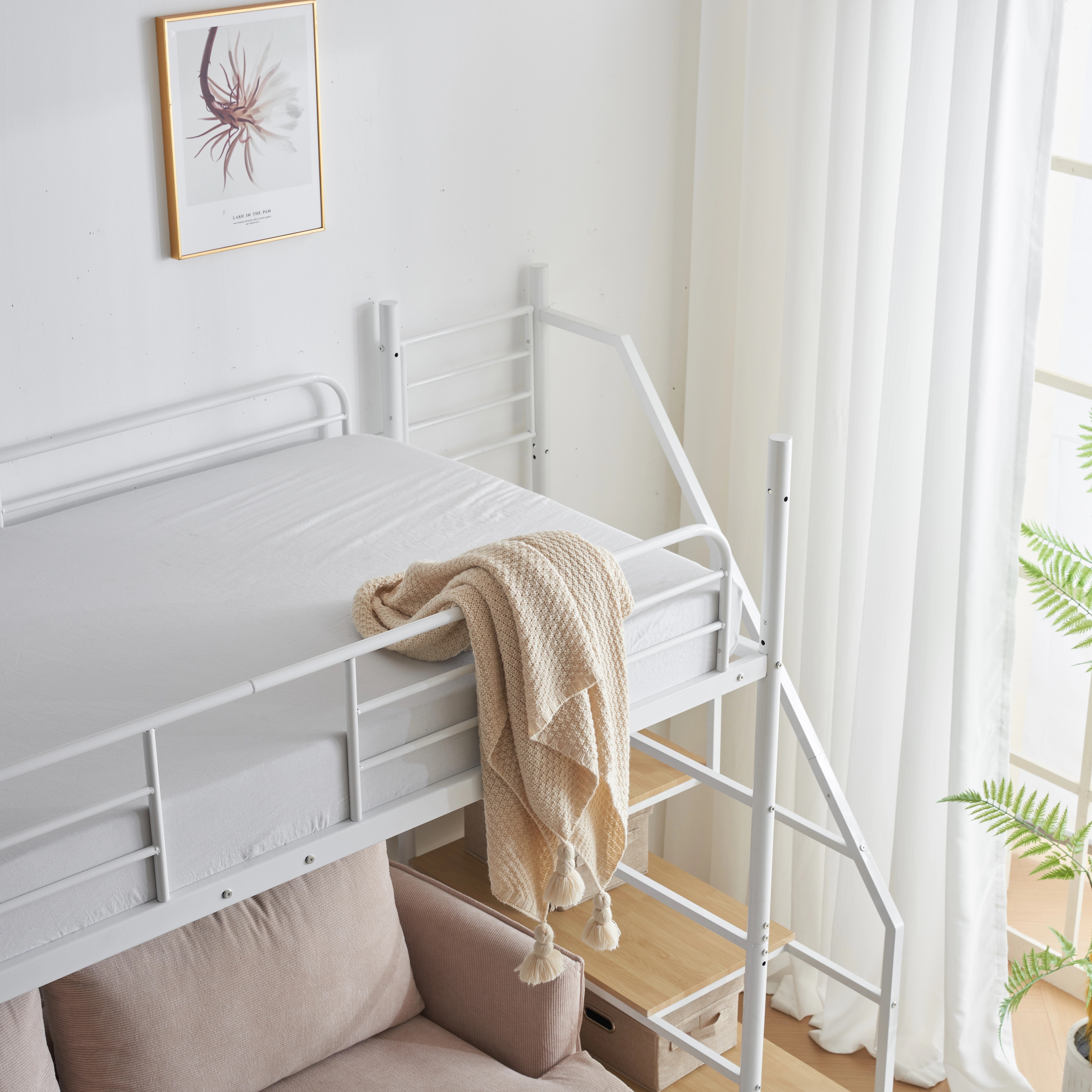 102【元SKU:SA308461BAA】システムベット ロフトベッド シングル デスク付き コンセント付き 収納付き ハンガーポール付き 耐荷重150kg 北欧風 スチール 耐震 102【元SKU:SA308461BAA】システムベット ロフトベッド シングル デスク付き コンセント付き 収納付き ハンガーポール付き 耐荷重150kg 北欧風 スチール 耐震